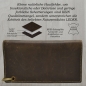 Preview: flevado Wild Büffel Leder Geldbörse Scull Totenkopf Biker Wildleder Brieftasche mit Kette (Braun) RFID Schutz